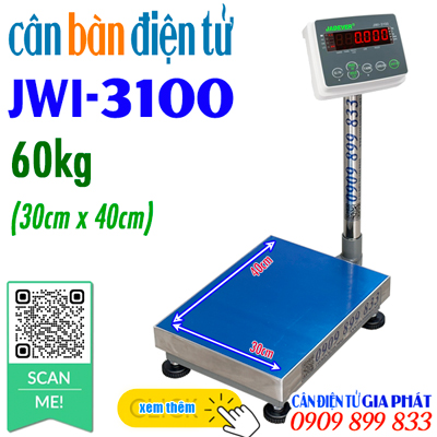Cân điện tử JWI-3100 30kg 60kg - CÂN ĐIỆN TỬ GIA PHÁT