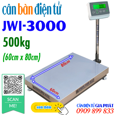 Cân bàn điện tử JWI-3000 500kg 600kg - CÂN ĐIỆN TỬ GIA PHÁT