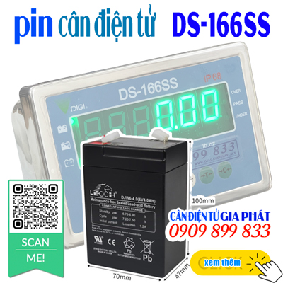 pin cân điện tử DS-166SS chống nước 60kg 150kg 300kg 500kg 