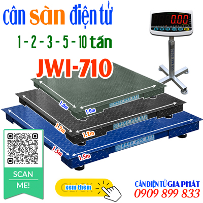 Cân sàn điện tử JWI-710 1 tấn 2 tấn 3 tấn 5 tấn 10 tấn 