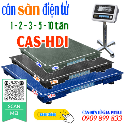 cân sàn điện tử CAS-HDI 1 tấn 2 tấn 3 tấn 5 tấn 10 tấn