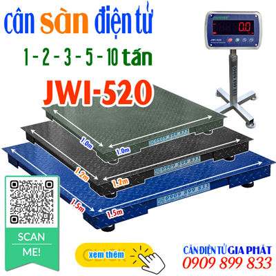 Cân sàn điện tử JWI-520 JADEVER 1 tấn 2 tấn 3 tấn 5 tấn 10 tấn 