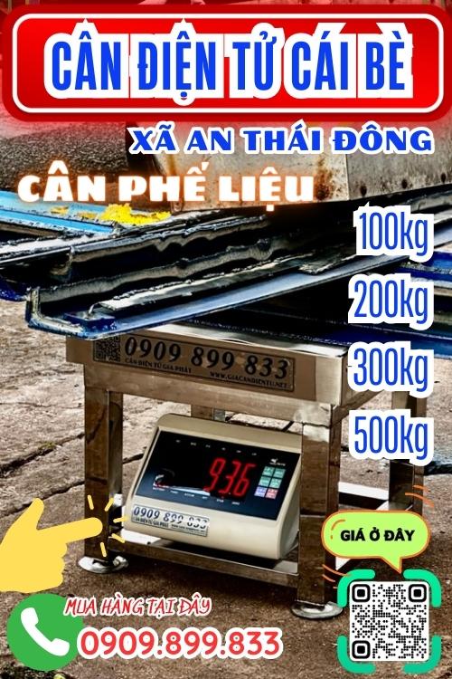 Cân điện tử ở An Thái Đông Cái Bè Tiền Giang - cân phế liệu 200kg 300kg 500kg