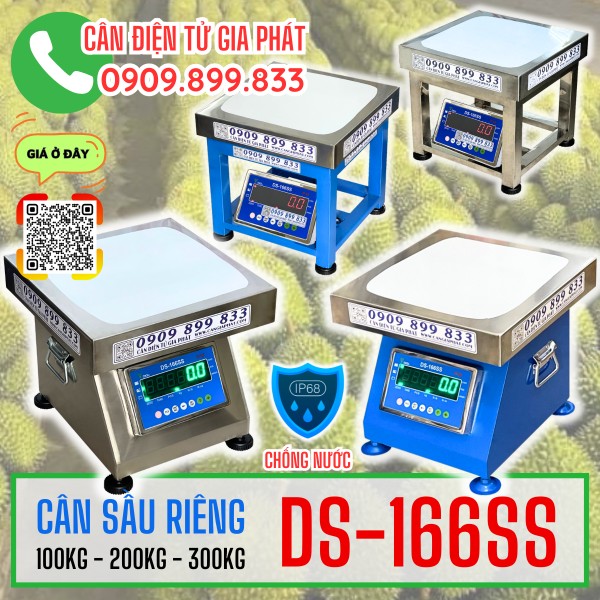 Cân sầu riêng DS-166SS 200kg 300kg inox chống nước tốt nhất (IP68)