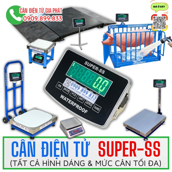 Cân điện tử Super-SS 3kg 6kg 15kg 30kg 60kg 100kg 150kg 200kg 300kg 500kg 1 2 3  5 10 tấn