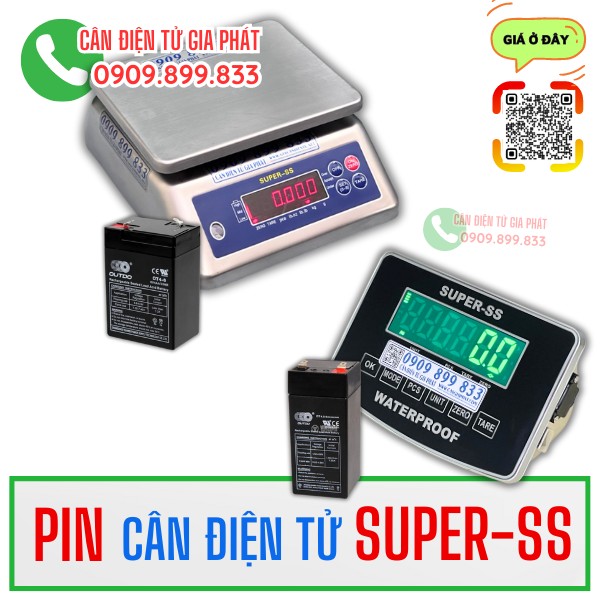 Pin cân điện tử Super-SS 4V 6V - Sửa cân điện tử Kanext KWI-P