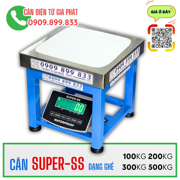 Cân điện tử Super-SS 100kg 200kg 300kg 500kg sơn tĩnh điện