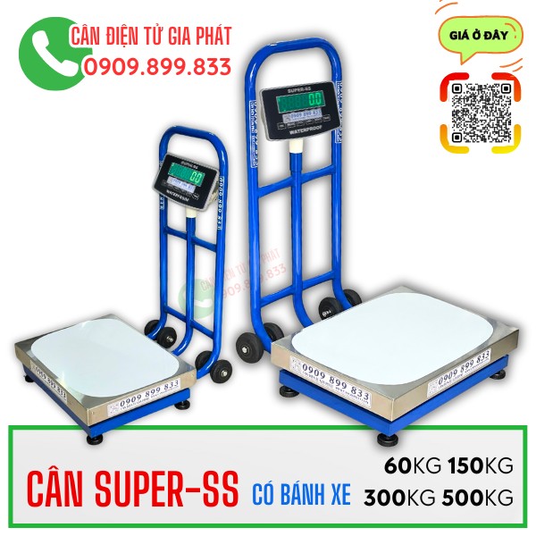 Cân điện tử Super-SS có bánh xe 100kg 200kg 300kg 500kg