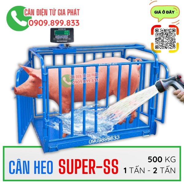 Cân điện tử cân heo cân lợn Super-SS 300kg 500kg 1 tấn 2 tấn