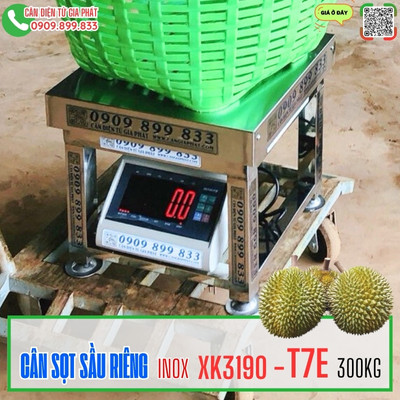 Cân điện tử cân sầu riêng inox XK3190-T7E 200kg 300kg