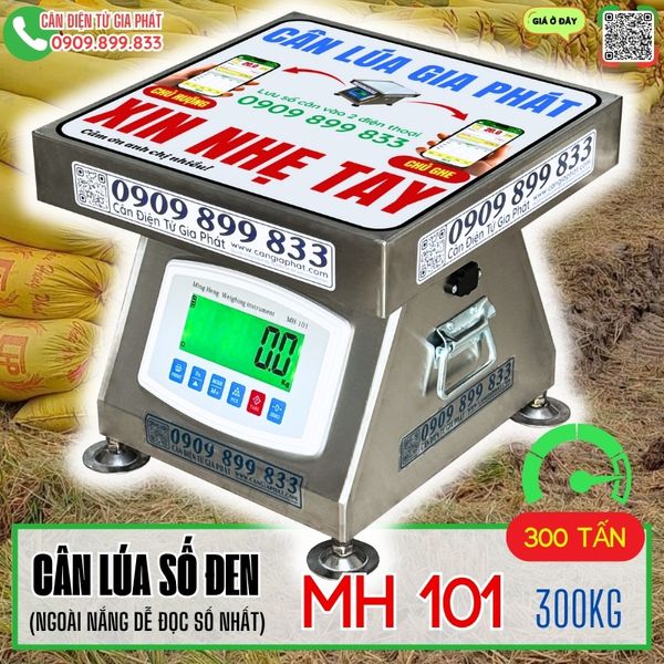 Cân điện tử cân lúa số đen MH-101 200kg 300kg (inox chống nước)