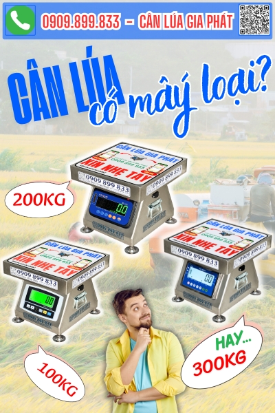 Cân lúa điện tử có mấy loại 100kg 200kg 300kg