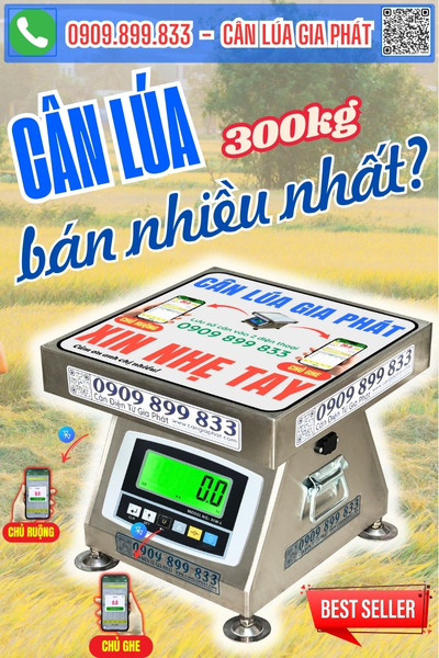 Cân điện tử cân lúa inox AIW-L 200kg 300kg kết nối điện thoại