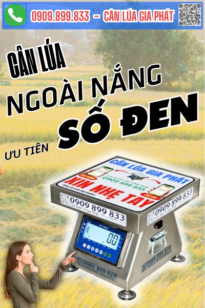 Cân điện tử cân lúa số đen nền trắng dễ đọc số nhất