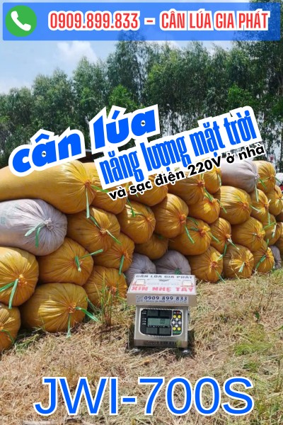 Cân điện tử cân lúa JWI-700S sạc pin năng lượng mặt trời