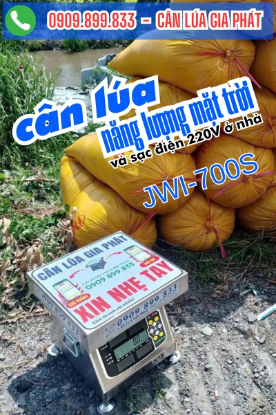 Cân điện tử cân lúa JWI-700S 300kg năng lượng mặt trời