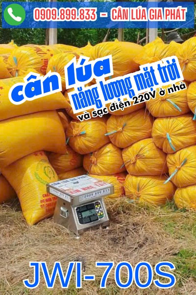 Cân điện tử cân lúa sạc bằng năng lượng mặt trời