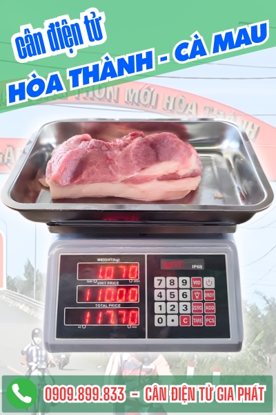 Cân điện tử bán thịt 30kg có tính tiền ở phường Hòa Thành Cà Mau