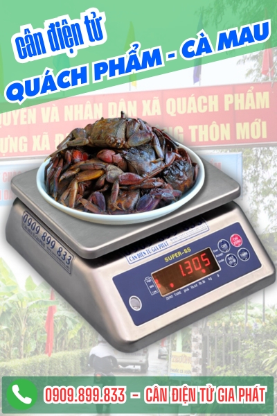 Cân điện tử 6kg cân ba khía muối ở xã Quách Phẩm Cà Mau