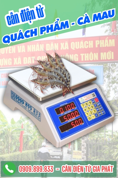 Cân điện tử ở Quách Phẩm Cà Mau - Cân Gia Phát