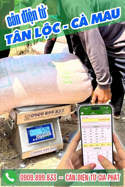Cân điện tử ở xã Tân Lộc Cà Mau - Cân Gia Phát