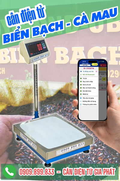 Cân điện tử ở Biển Bạch Cà Mau - Cân Gia Phát