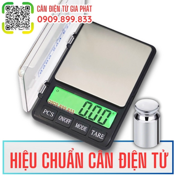 Hiệu chuẩn cân điện tử Notebook 300g 500g bằng quả cân chuẩn inox