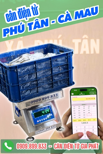 Cân điện tử Phú Tân Cà Mau - Cân Gia Phát