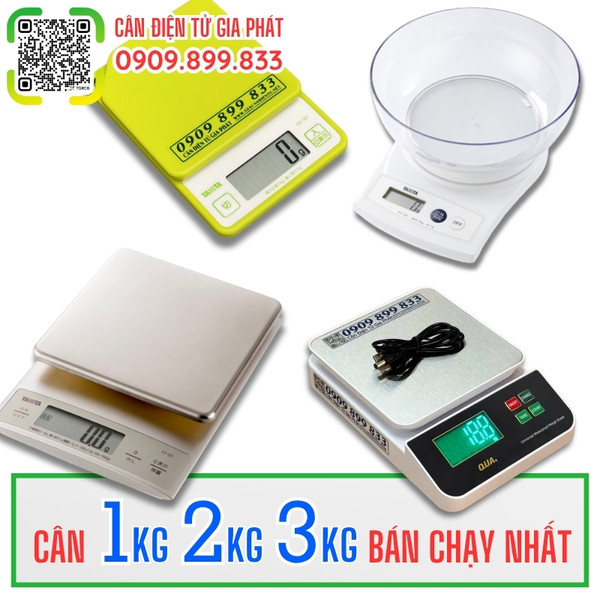Top cân điện tử 1kg 2kg 3kg 5kg nhỏ gọn bán chạy nhất hiện nay