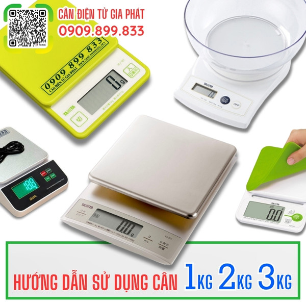 Hướng dẫn sử dụng cân điện tử 1kg 2kg 3kg 5kg
