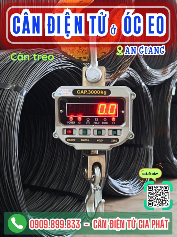 Cân điện tử ở xã Óc Eo An Giang