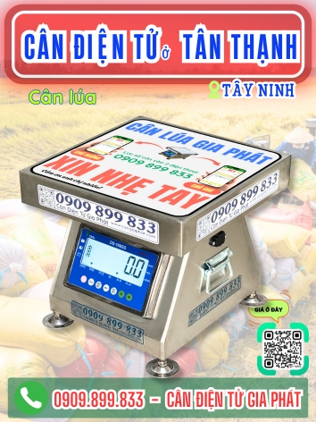 Cân điện tử ở xã Tân Thạnh Tây Ninh