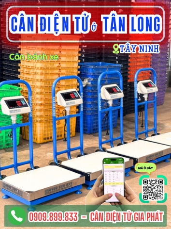 Cân điện tử ở xã Tân Long Tây Ninh