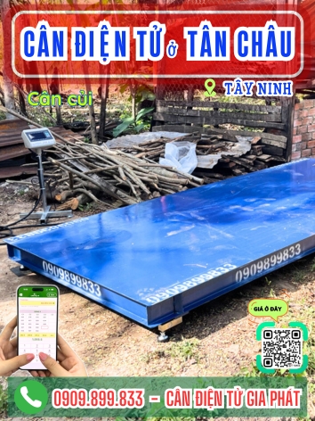 Cân điện tử ở xã Tân Châu Tây Ninh