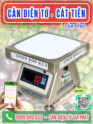 Cân điện tử ở xã Cát Tiên Lâm Đồng