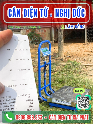 Cân điện tử ở xã Nghị Đức Lâm Đồng